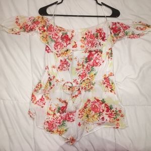 Off shoulder romper